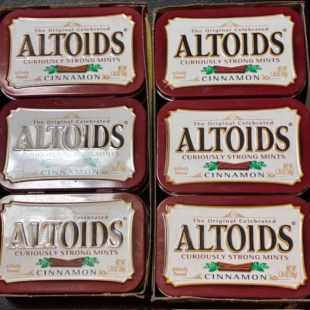 24 Empty Altoids tins in Display Box
